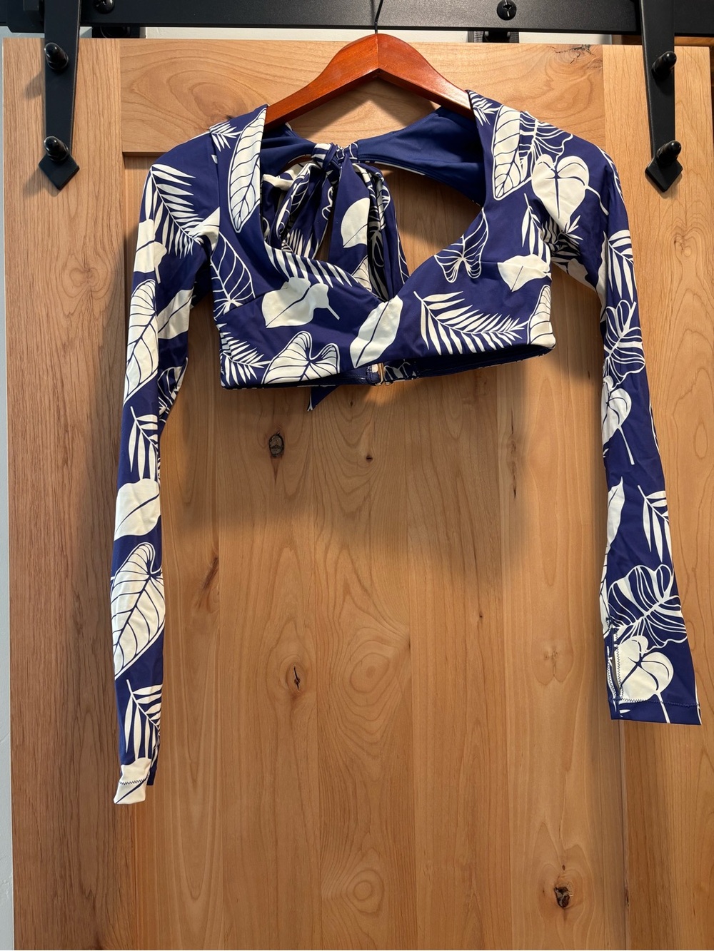 POPFLEX Navy and White Tropical Rashguard /Swim Top